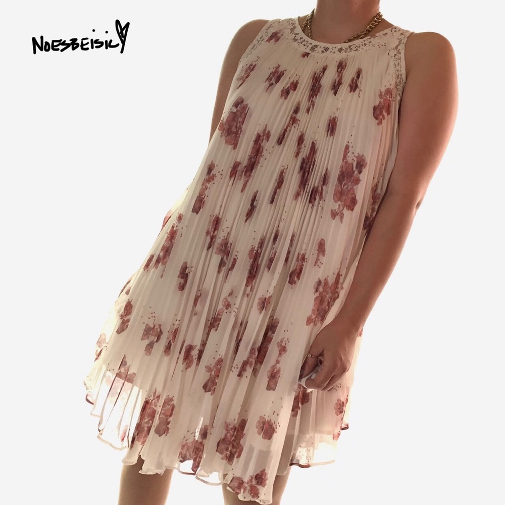 Free People Gardenia Combo Tent Pleated Lace Dress - Picture 2 of 8
